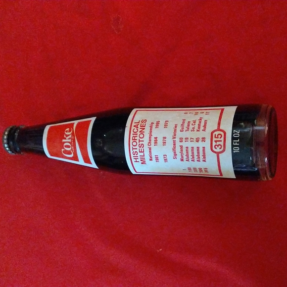 Vintage Bear Bryant Unopened Coca-Cola Bottle - Picture 2 of 2
